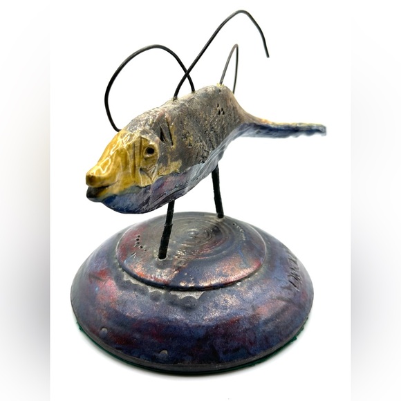 Signed Canadian Handcrafted Fish Sculpture - Picture 6 of 8